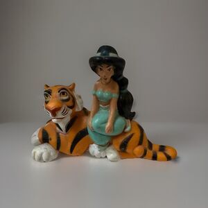Vintage 1993 Disney Aladdin Princess Jasmine & Rajah Figure Mattel Tiger Rare